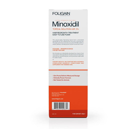 Minoxidil skum, højre side