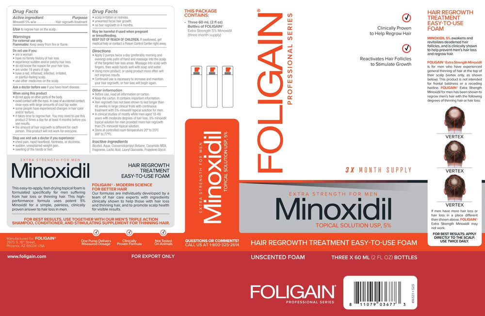 Minoxidil 5% skum - 3 måneders forbrug